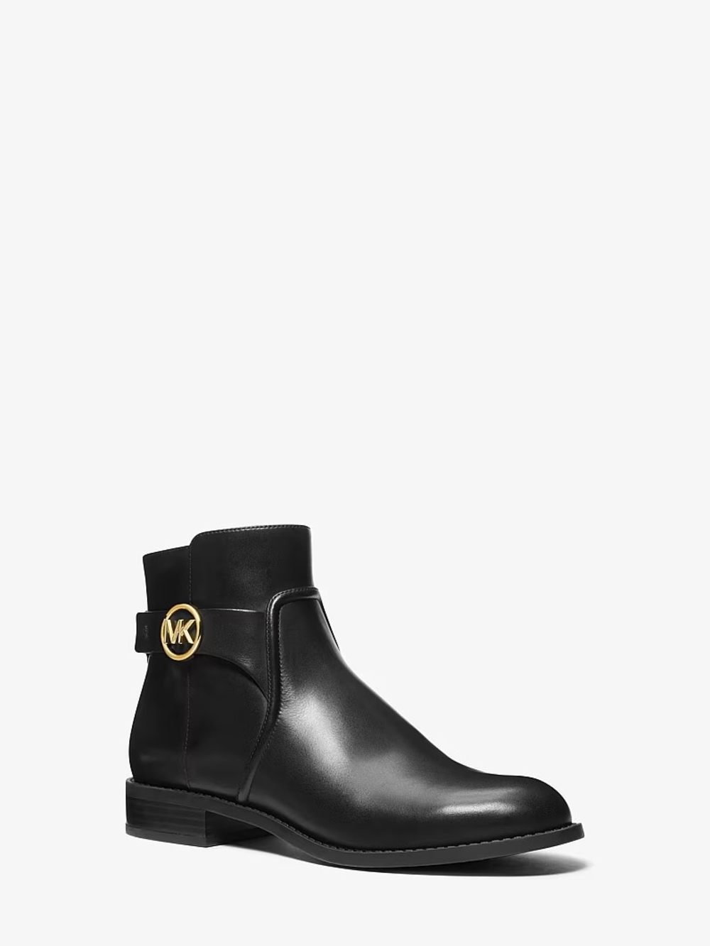 MICHAEL Michael Kors Black MK Disc Ankle Boot Sz8.5 New With Box